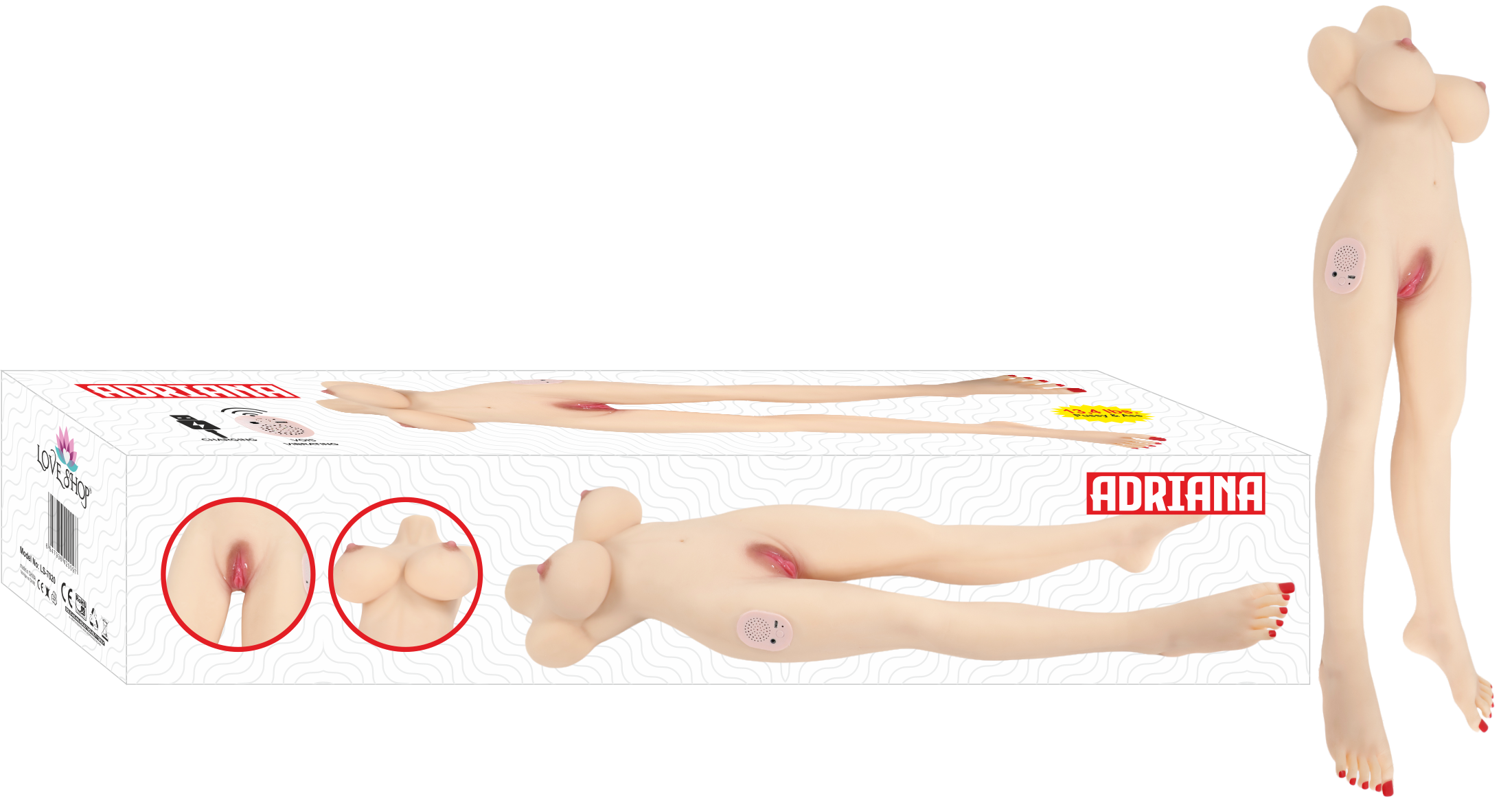 ADRIANA MASTÜRBATÖR USB ŞARJLI-SESLİ TİTREŞİM